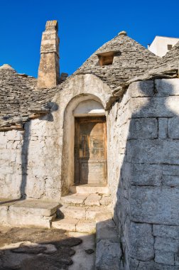 Alberobello 'nun çardağı. Puglia. İtalya..