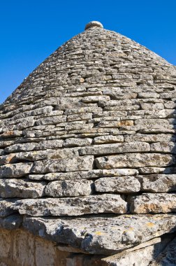 Alberobello 'nun çardağı. Puglia. İtalya..