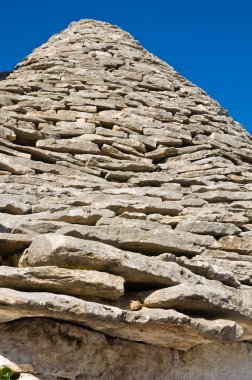 Alberobello 'nun çardağı. Puglia. İtalya..