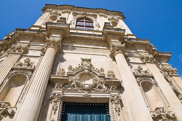 Kostel svatého chiara. Lecce. Puglia. Itálie. — Stock fotografie