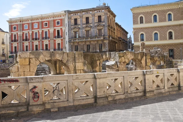 Römisches Amphitheater. Vorlesung. Apulien. Italien. — Stockfoto