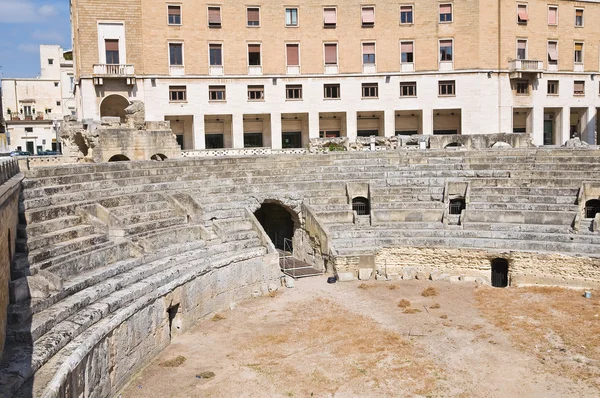 Romeins amfitheater. Lecce. Puglia. Italië. — Stockfoto