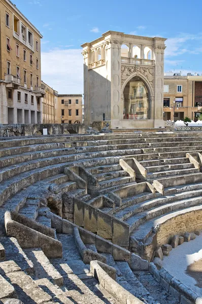 Rzymski amfiteatr. Lecce. Puglia. Włochy. — Zdjęcie stockowe