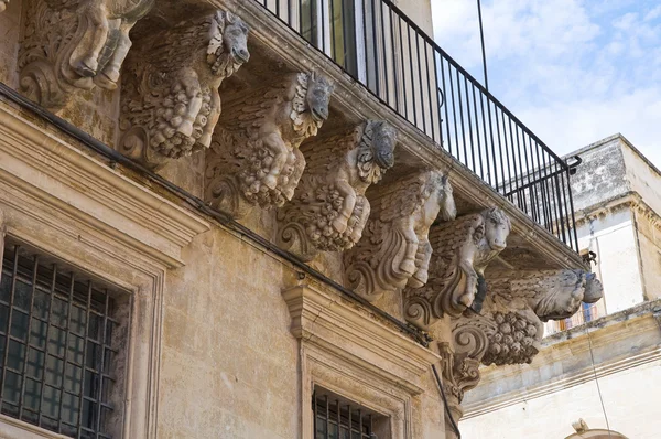 Donadeo palais de Tafuri. Lecce. Pouilles. Italie . — Photo