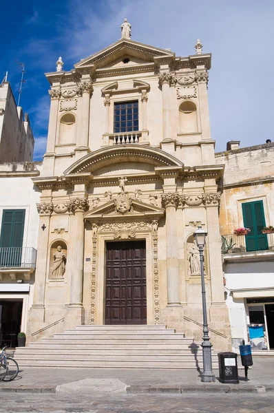 St. maria della grazia templomot. Lecce. Puglia. Olaszország. — Stock Fotó