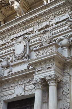 Santa croce bazilika. Lecce. Puglia. İtalya.