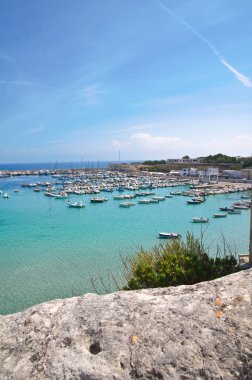 otranto panoramik manzaralı. Puglia. İtalya.