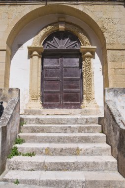 ahşap kapı. Otranto. Puglia. İtalya.