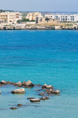 otranto panoramik manzaralı. Puglia. İtalya.