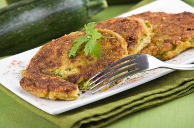 Zucchini omelettes. clipart