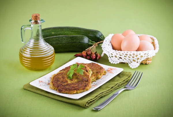Omeletas de abobrinha . — Fotografia de Stock