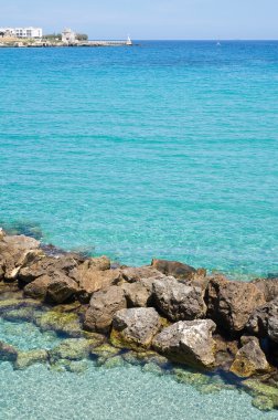 otranto panoramik manzaralı. Puglia. İtalya.