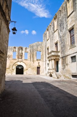 castromediano-limburg Ducal Sarayı. Cavallino. Puglia. İtalya.