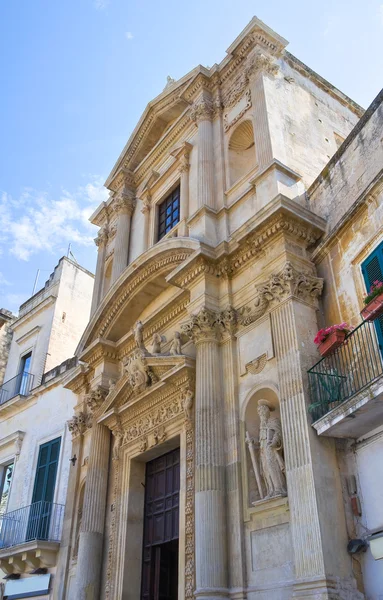 Kostel st. maria della grazia. Lecce. Puglia. Itálie. — Stock fotografie