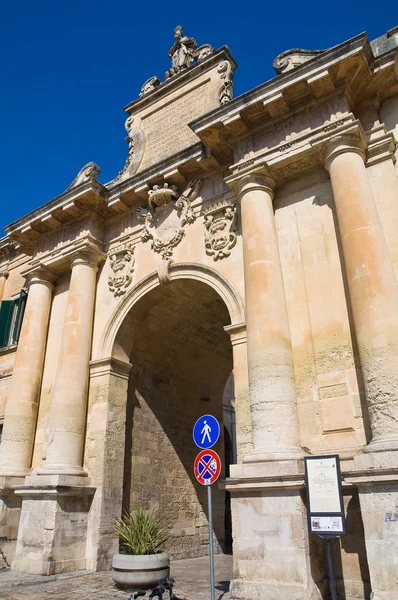St. biagio gate. Lecce. Puglia. Itálie. — Stock fotografie