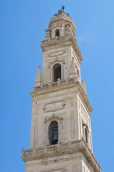Katedrála belltower. Lecce. Puglia. Itálie. — Stock fotografie