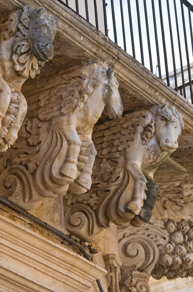 Donadeo - Tafuri palace. Lecce. Puglia. Italy. — Stock Photo, Image