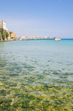 otranto panoramik manzaralı. Puglia. İtalya.