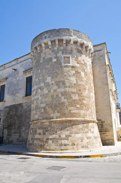 Martano Aragonca castle. Puglia. İtalya. — Stok fotoğraf