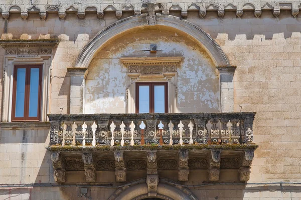 Pałac andrichi-moschettini. Martano. Puglia. Włochy. — Zdjęcie stockowe