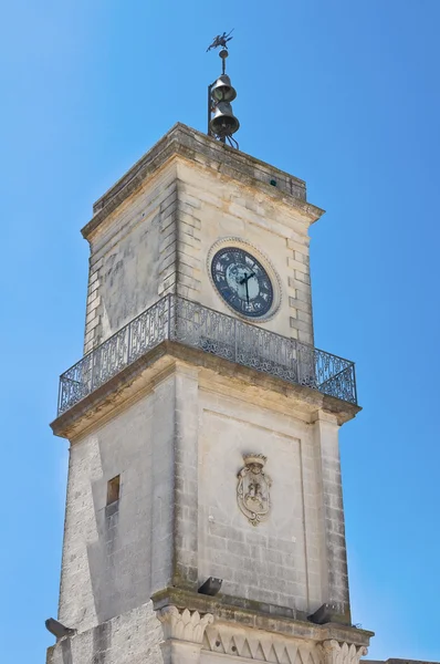Saat Kulesi. Martano. Puglia. İtalya. — Stok fotoğraf
