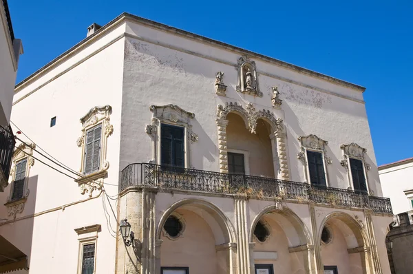 Palacio Comi. Corigliano d 'Otranto. Puglia. Italia . —  Fotos de Stock