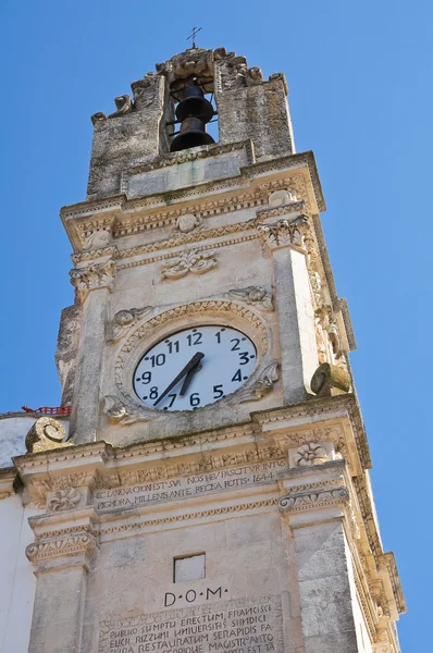 クロック タワー。コリリアーノの d'otranto。プーリア州。イタリア. — ストック写真