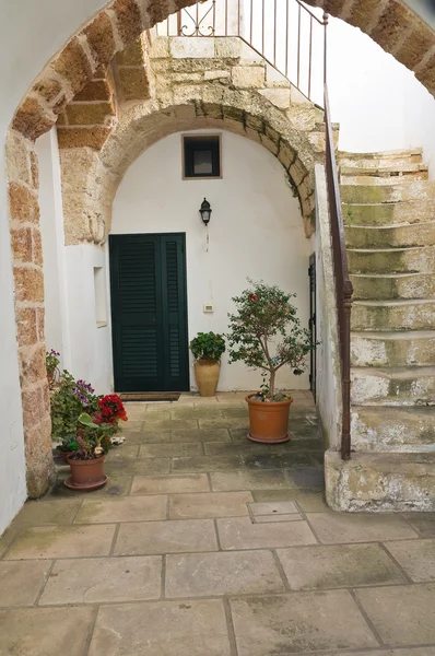 Typiskt hus. Corigliano dʼOtranto. Puglia. Italien. — Stockfoto