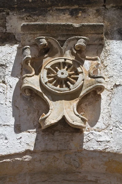 Carrozzini coat of arms. Soleto. Puglia. Italy. — Stock Photo, Image