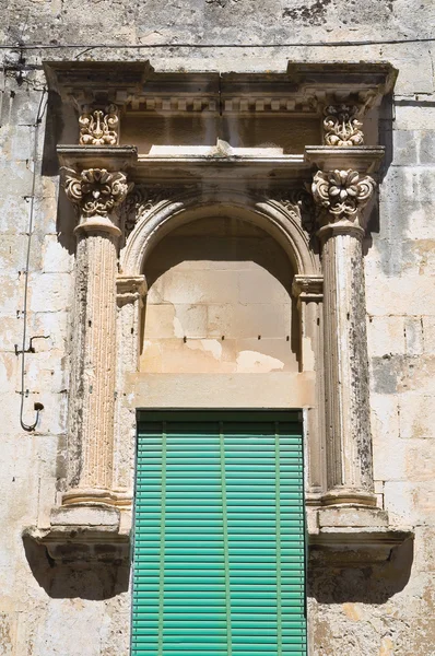 Historischer Palast. castrignano de 'greci. Apulien. Italien. — Stockfoto