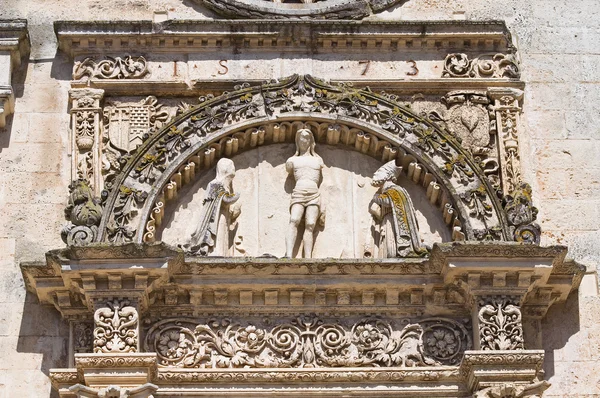 Iglesia Madre de Santa Nicola. Corigliano d 'Otranto. Puglia. Italia . —  Fotos de Stock