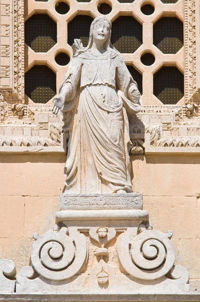 Kostel Nanebevzetí Panny Marie. Melpignano. Puglia. Itálie. — Stock fotografie
