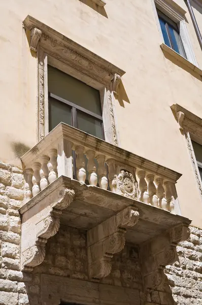 Della Simona palace. Barletta. Puglia. Olaszország. — Stock Fotó