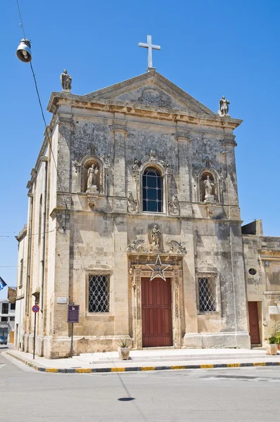 Kyrkan av obefläckade avlelsen. Martano. Puglia. Italien. — Stockfoto