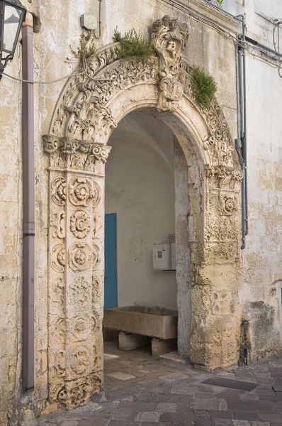 Palacio histórico. Corigliano d 'Otranto. Puglia. Italia . — Foto de Stock
