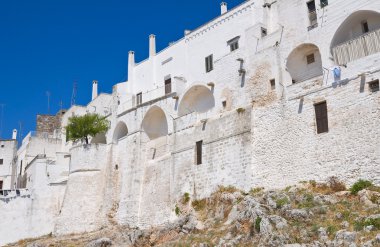 Fortified walls. Ostuni. Puglia. Italy. clipart