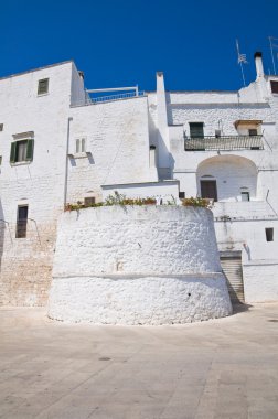 güçlendirilmiş duvarlar. Ostuni. Puglia. İtalya.