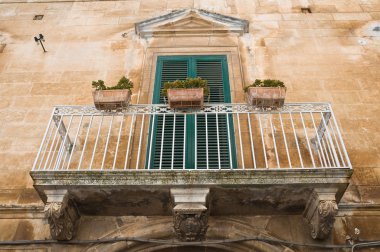 tarihi Saray. Ostuni. Puglia. İtalya.