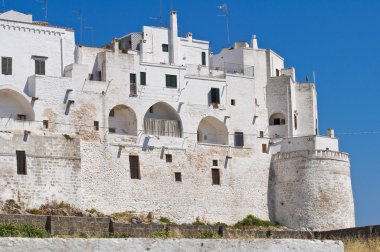 Fortified walls. Ostuni. Puglia. Italy. clipart