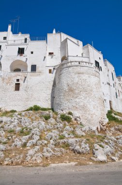 güçlendirilmiş duvarlar. Ostuni. Puglia. İtalya.