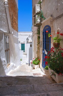 alleyway. Ostuni. Puglia. İtalya.