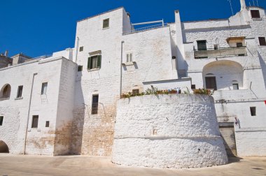 güçlendirilmiş duvarlar. Ostuni. Puglia. İtalya.