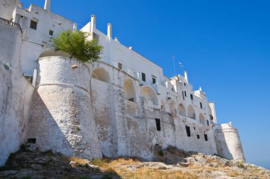 Fortified walls. Ostuni. Puglia. Italy. clipart