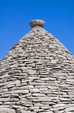 Alberobello 'nun çardağı. Puglia. İtalya..