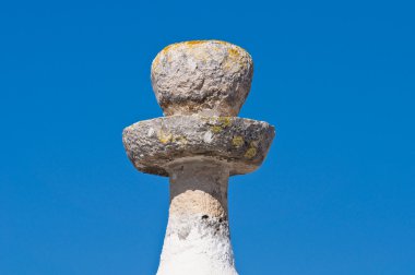 Alberobello 'nun çardağı. Puglia. İtalya..