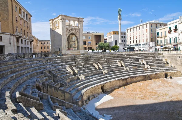 Romerska amfiteatern. Lecce. Puglia. Italien. — Stockfoto