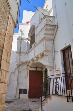 tarihi Saray. Cisternino. Puglia. İtalya.