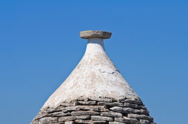 Alberobello 'nun çardağı. Puglia. İtalya..