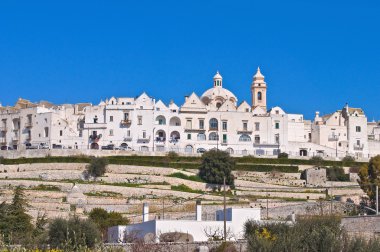 locorotondo panoramik manzaralı. Puglia. İtalya.