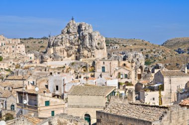 Madonna de Idris. Sassi of Matera. Basilicata. Italy. clipart